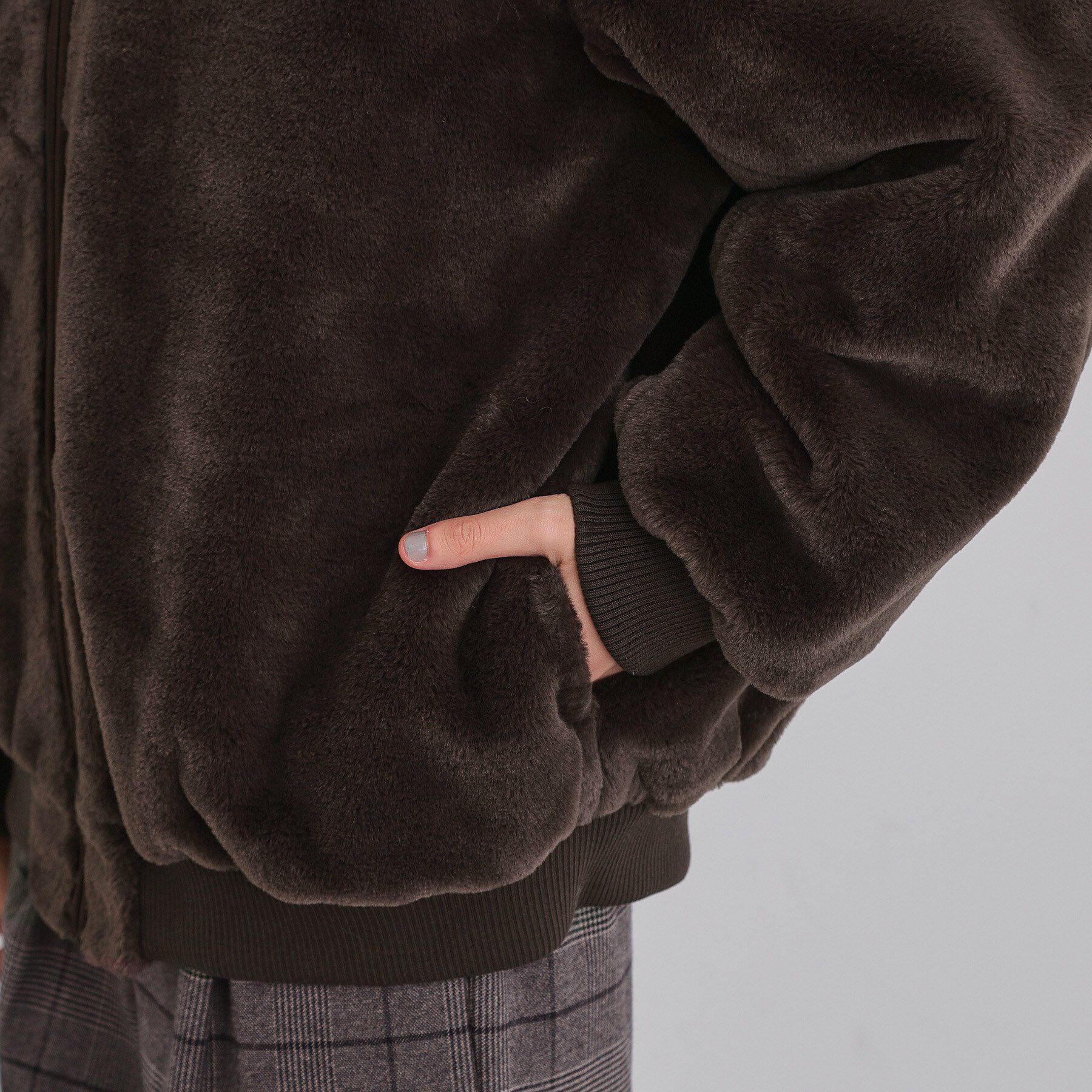 THE SHOP TK「【2WAY/洗える】リバーシブル フェイクファーブルゾン」|ブルゾン・スタジャン|