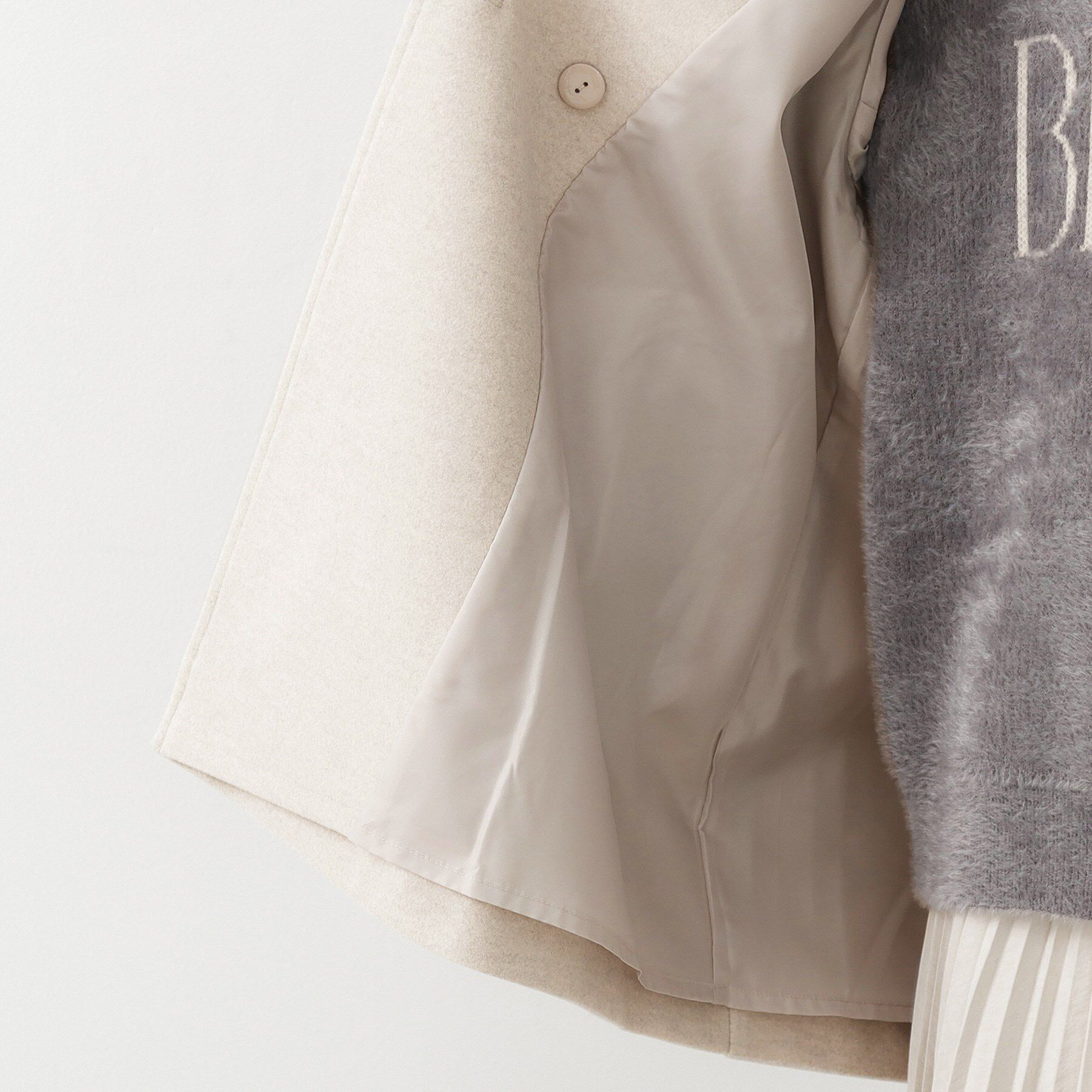 THE SHOP TK「クラシカルな装い ウールライクスタンドカラーコート」|その他|