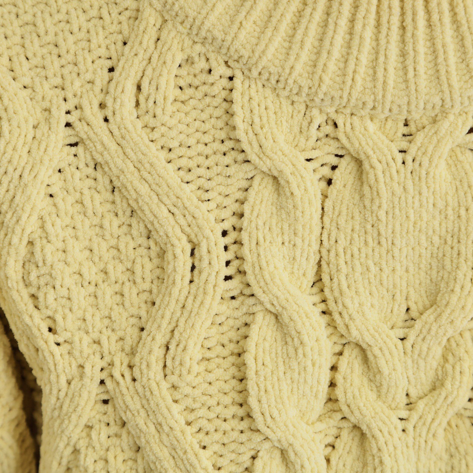 THE SHOP TK「【洗える】冬のコーデを盛り上げる マットモール ケーブルニット」|ニット・セーター|