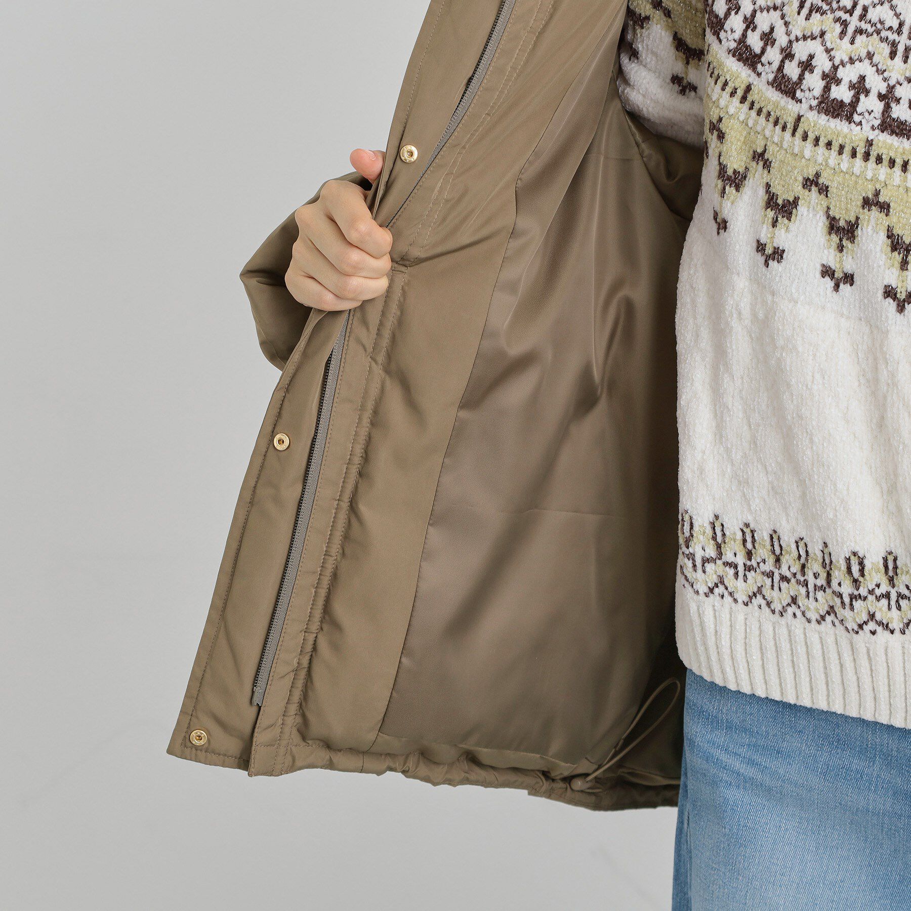 THE SHOP TK「【ぎゅっとされているような暖かさ】撥水中綿ブルゾン」|ダウン|