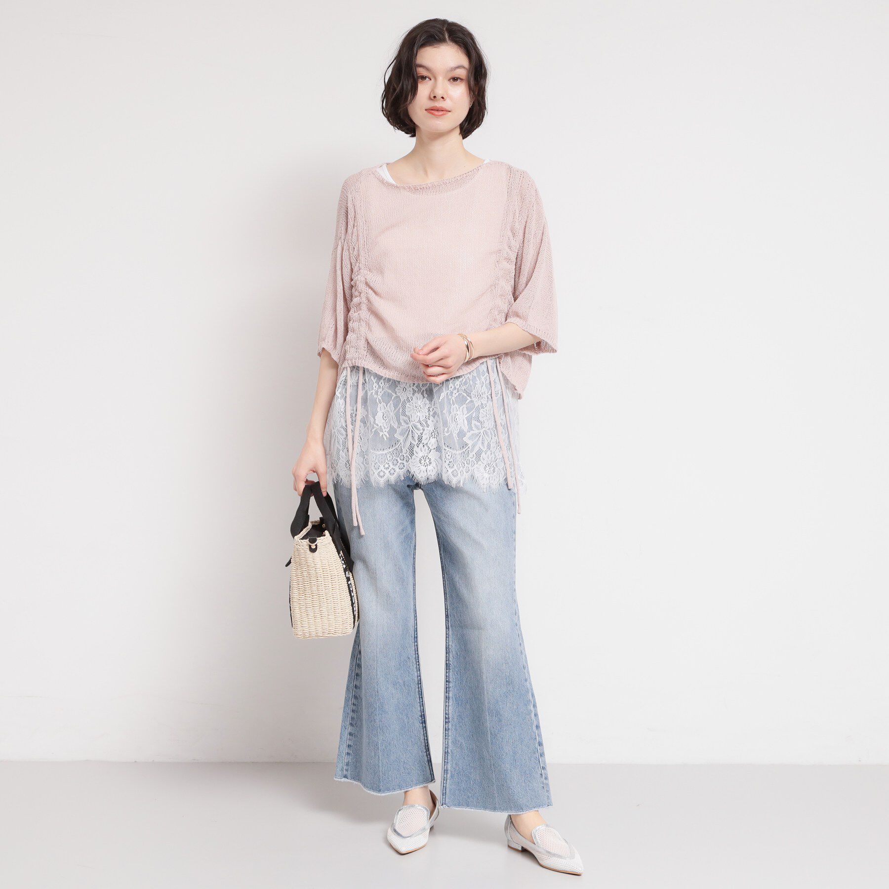 THE SHOP TK「【人気アイテム】裾レースタンクトップ」|キャミソール|