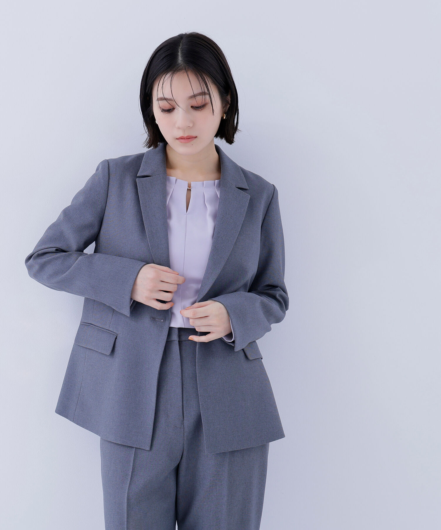  「メランジシャークスキン SETUP テーラードジャケット」|その他|