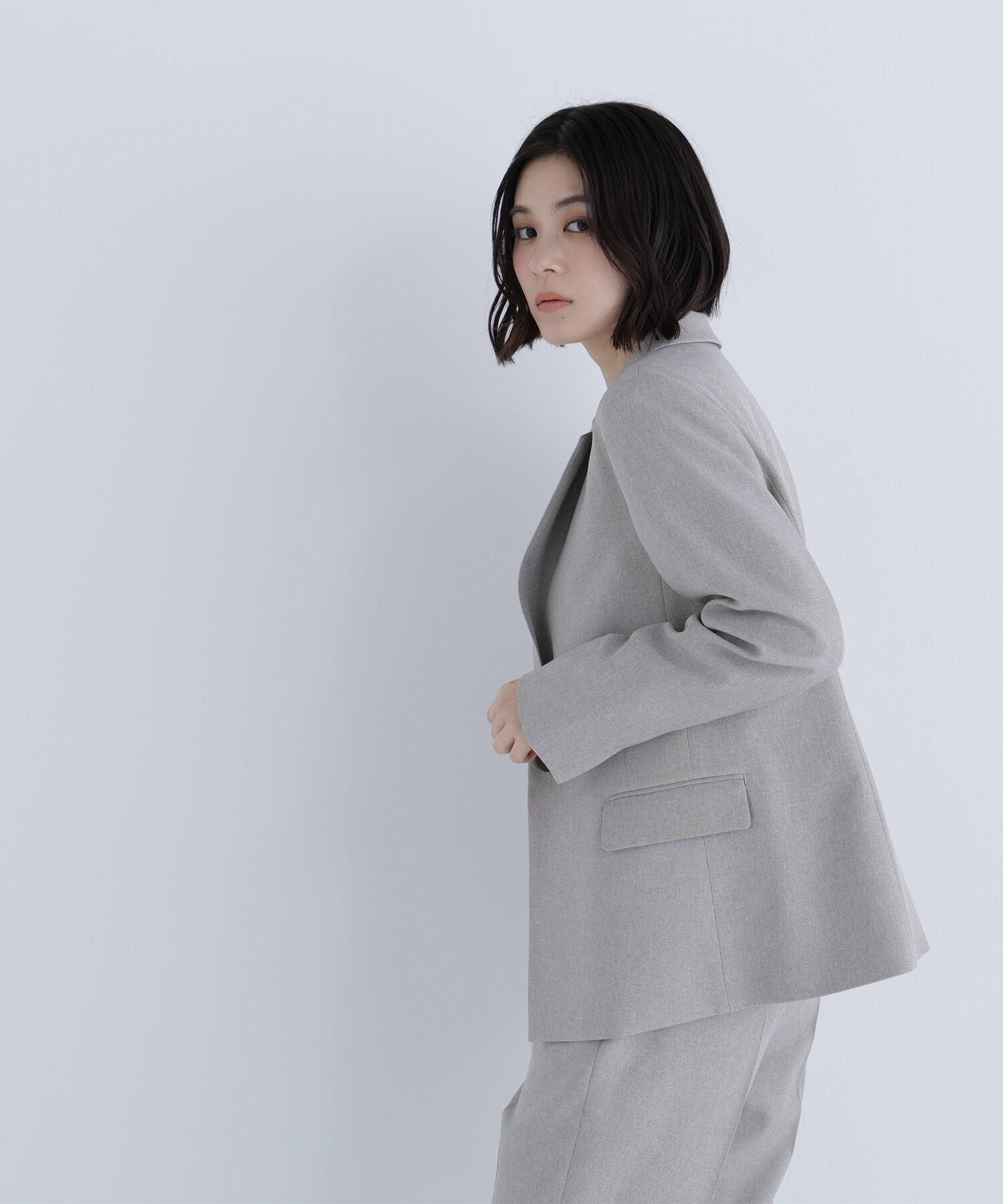  「メランジシャークスキン SETUP テーラードジャケット」|その他|