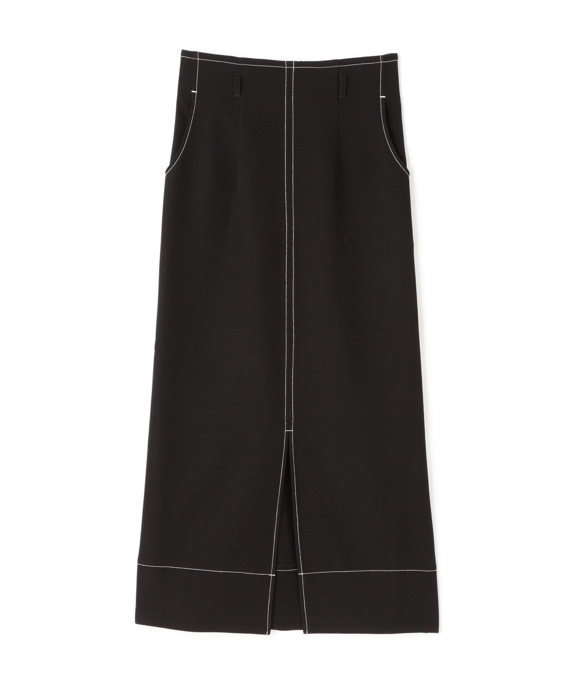  「配色ステッチハイウエストナロースカート」|スカート|