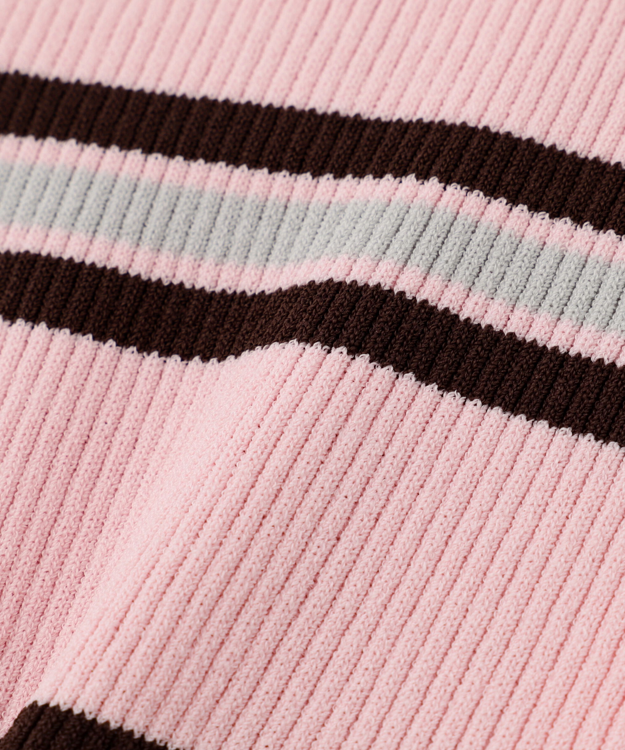  「マルチボーダースキッパーリブニット」|ニット・セーター|