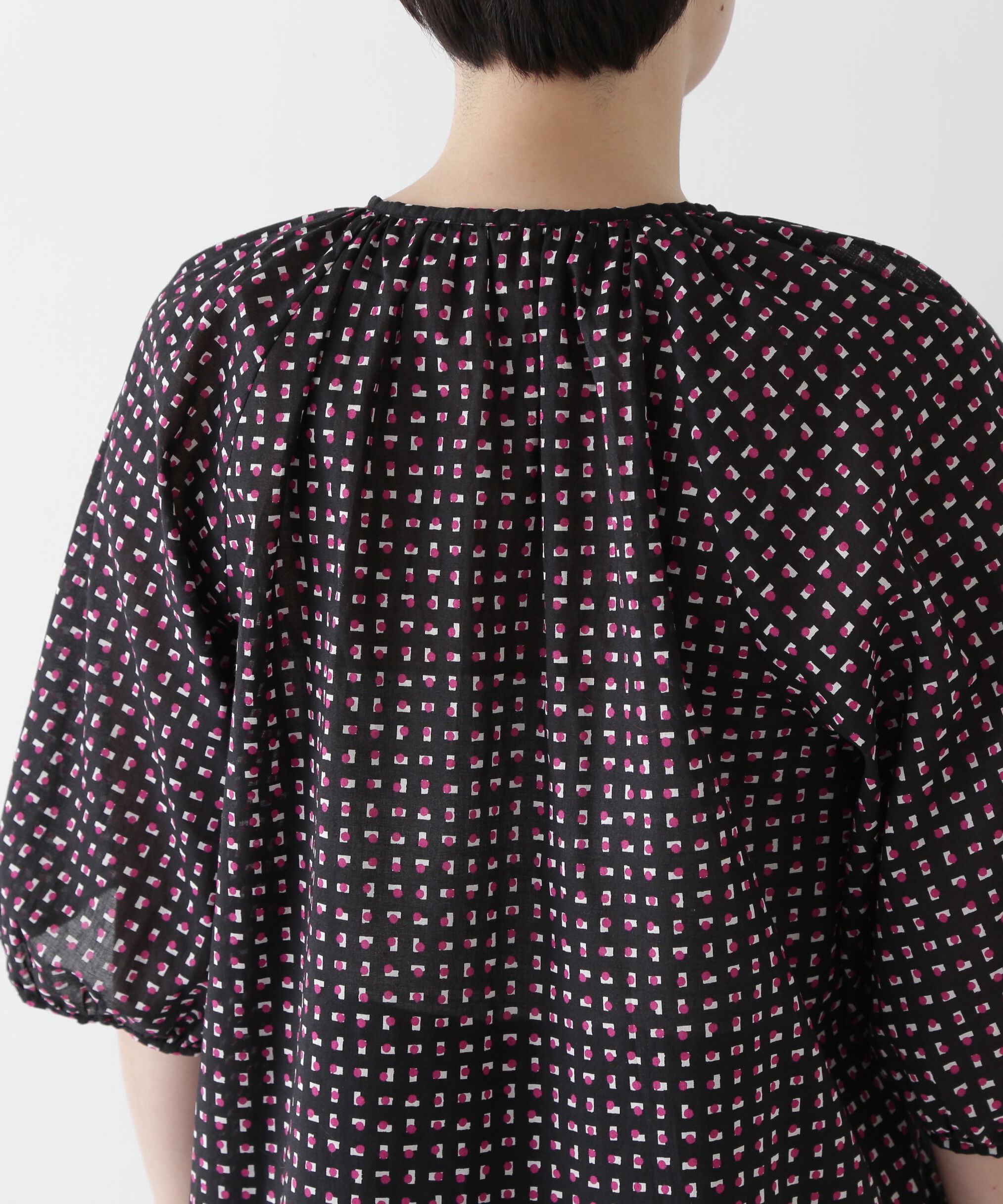  「◆プリントギャザーブラウス」|シャツ・ブラウス|