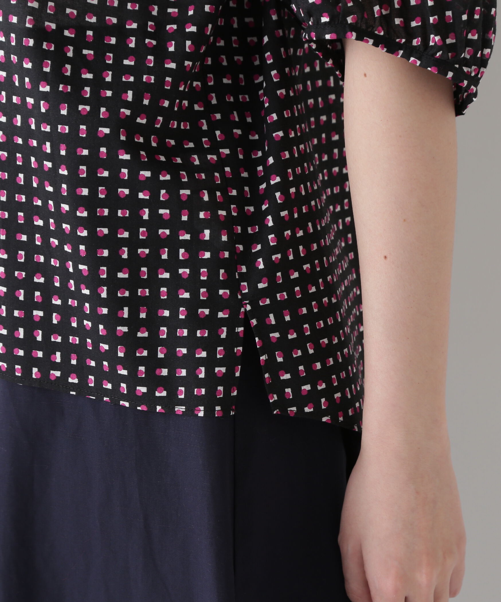  「◆プリントギャザーブラウス」|シャツ・ブラウス|