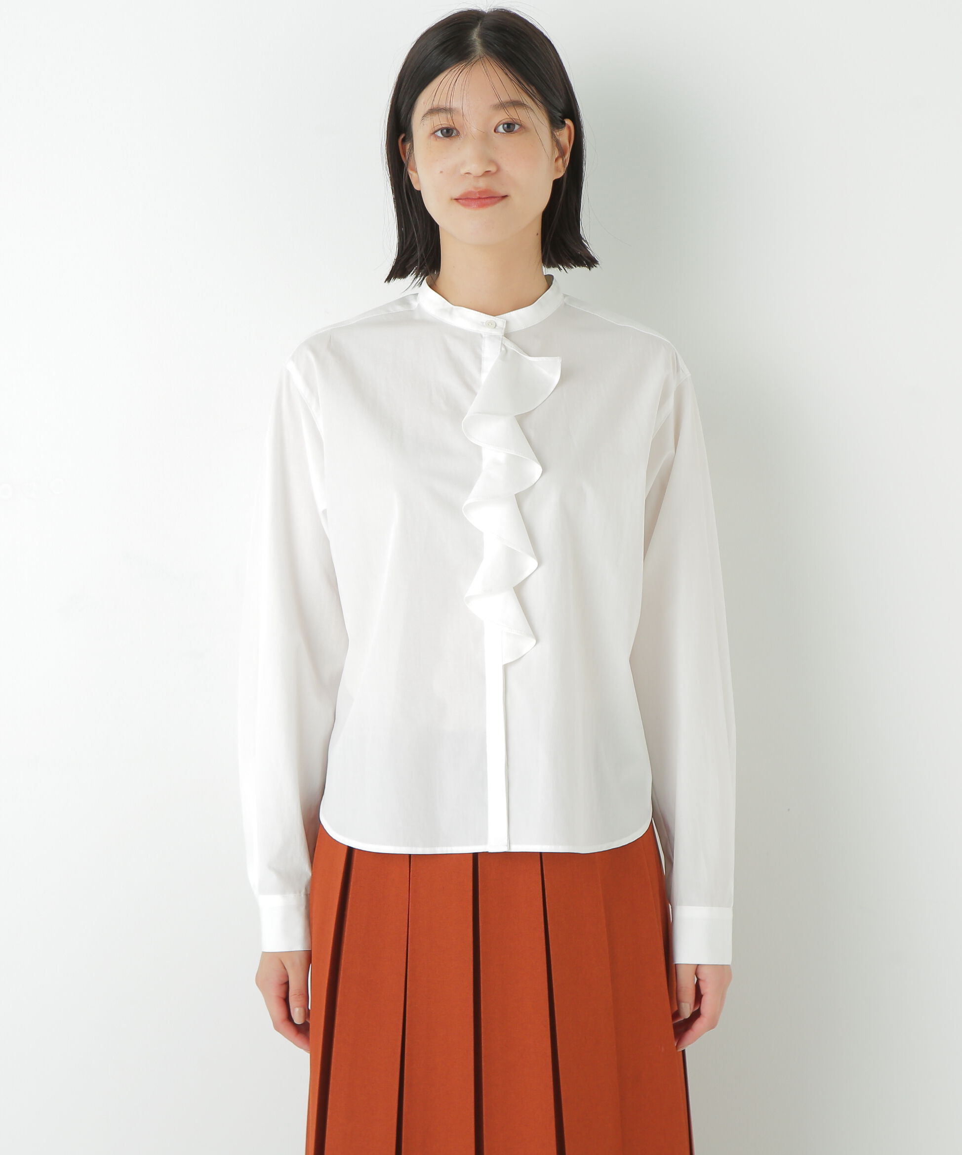  「◆タイプライターラッフルブラウス」|シャツ・ブラウス|