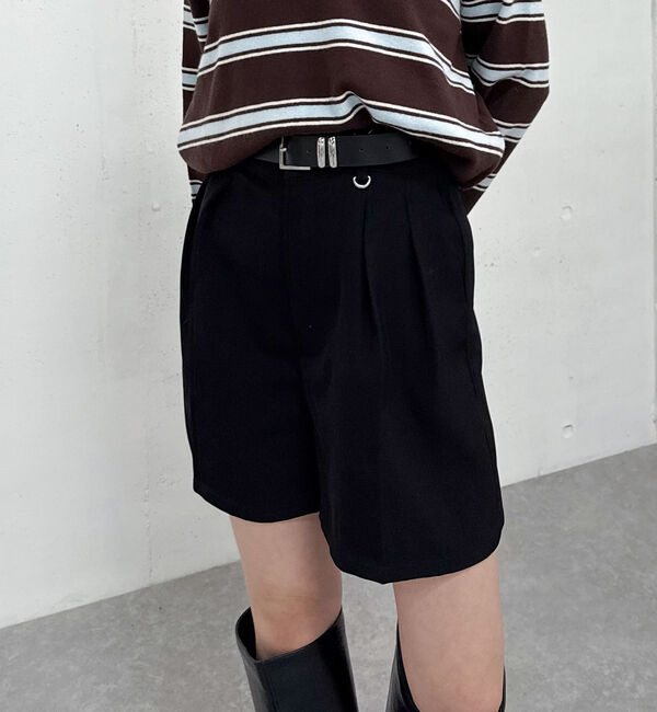archives「Ｄカン付タックショートパンツ」|その他|BLACK