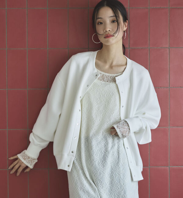 Doux archives「ボンディングスナップカーディガン」|Tシャツ・カットソー|OFF WHITE