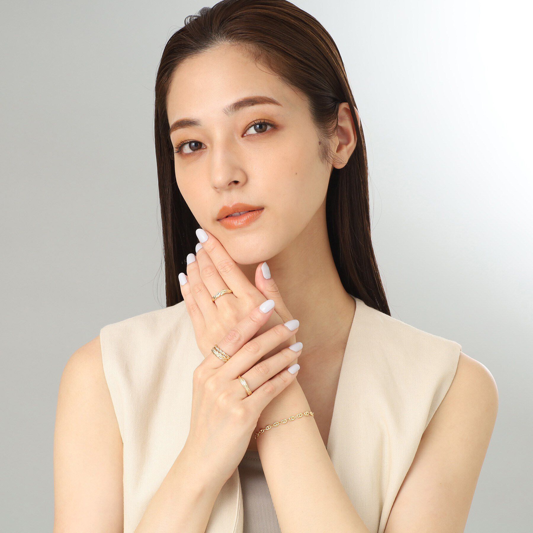 COCOSHNIK「K10ウェーブロープ リング」|リング|