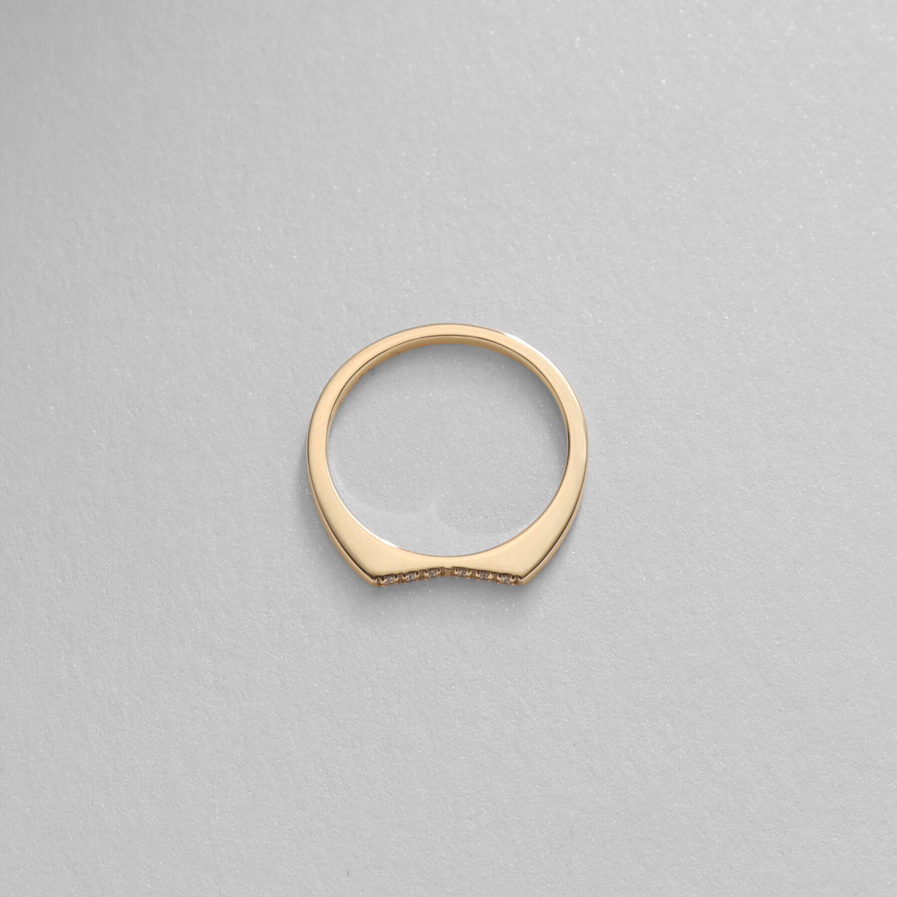 COCOSHNIK「K10ダイヤモンド スロープカットオフ リング」|リング|