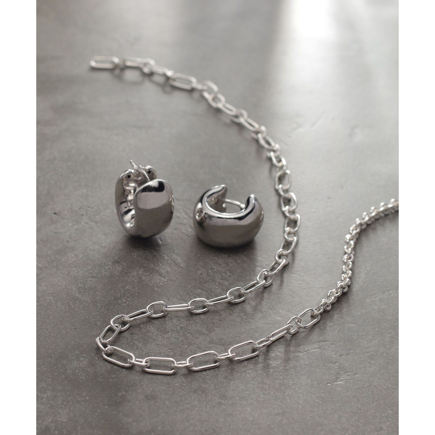 COCOSHNIK ONKITSCH「シルバー ミックスネックレス ケーブルチェーン２ＷＡＹネックレス」|ネックレス|