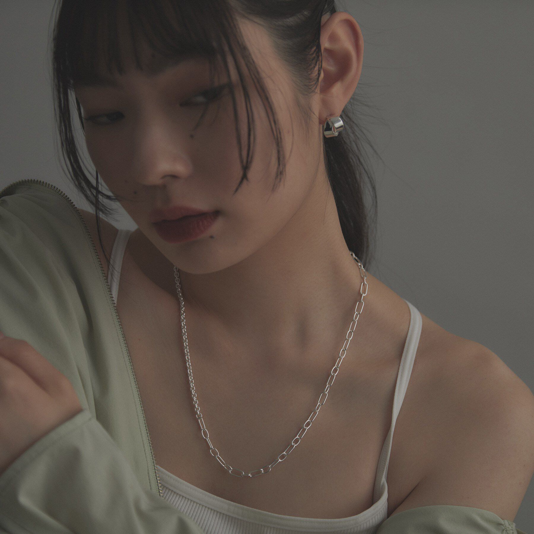 COCOSHNIK ONKITSCH「シルバー ミックスネックレス ケーブルチェーン２ＷＡＹネックレス」|ネックレス|