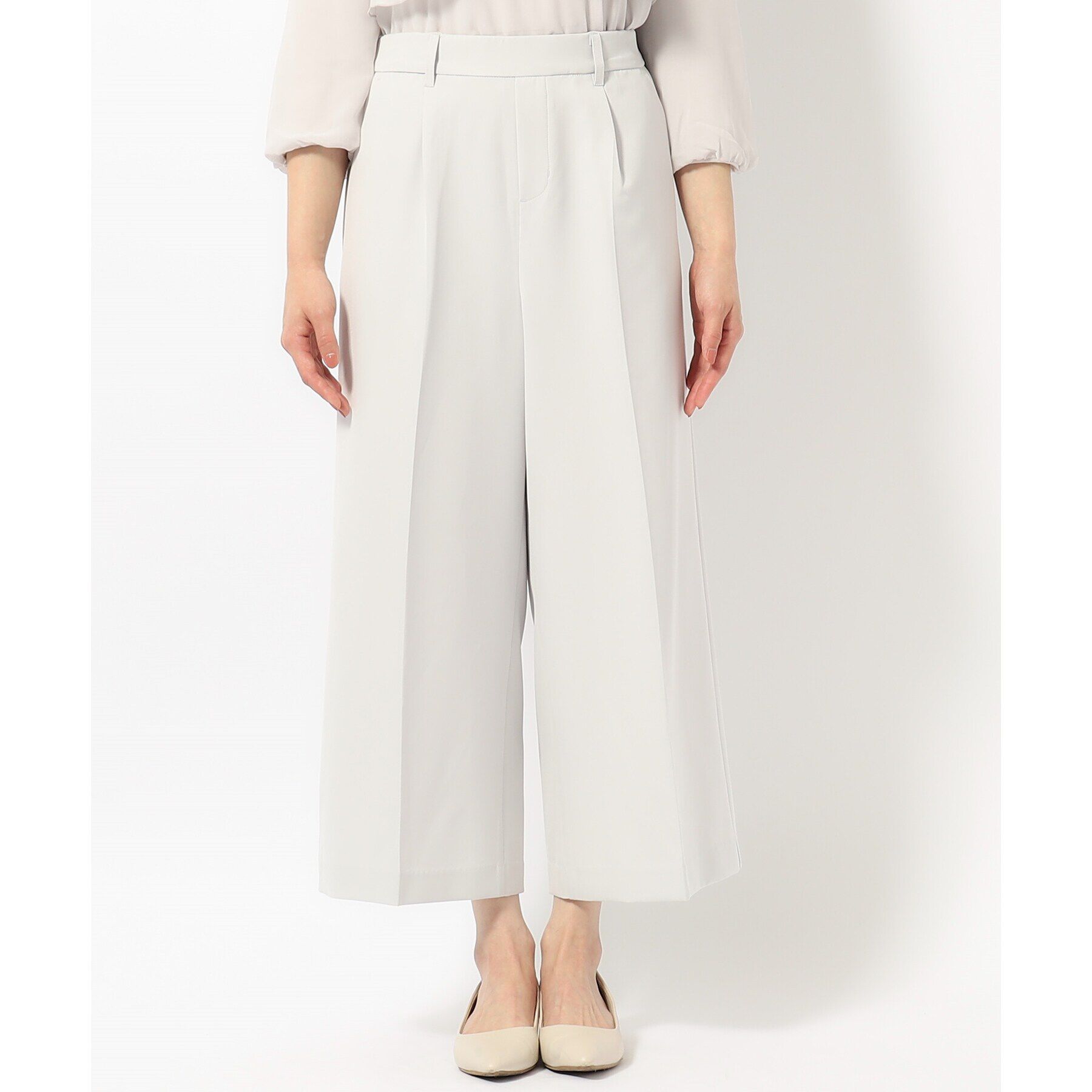 SHOO･LA･RUE「【S-5L/洗濯機可/2WAYストレッチ】ダブルクロスワイドパンツ」|その他|