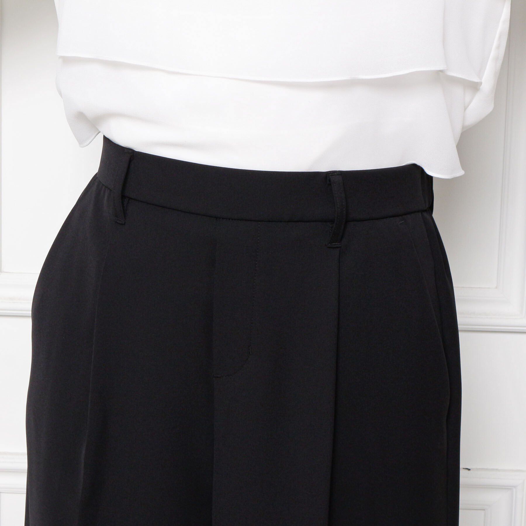 SHOO･LA･RUE「【S-5L/洗濯機可/2WAYストレッチ】ダブルクロスワイドパンツ」|その他|