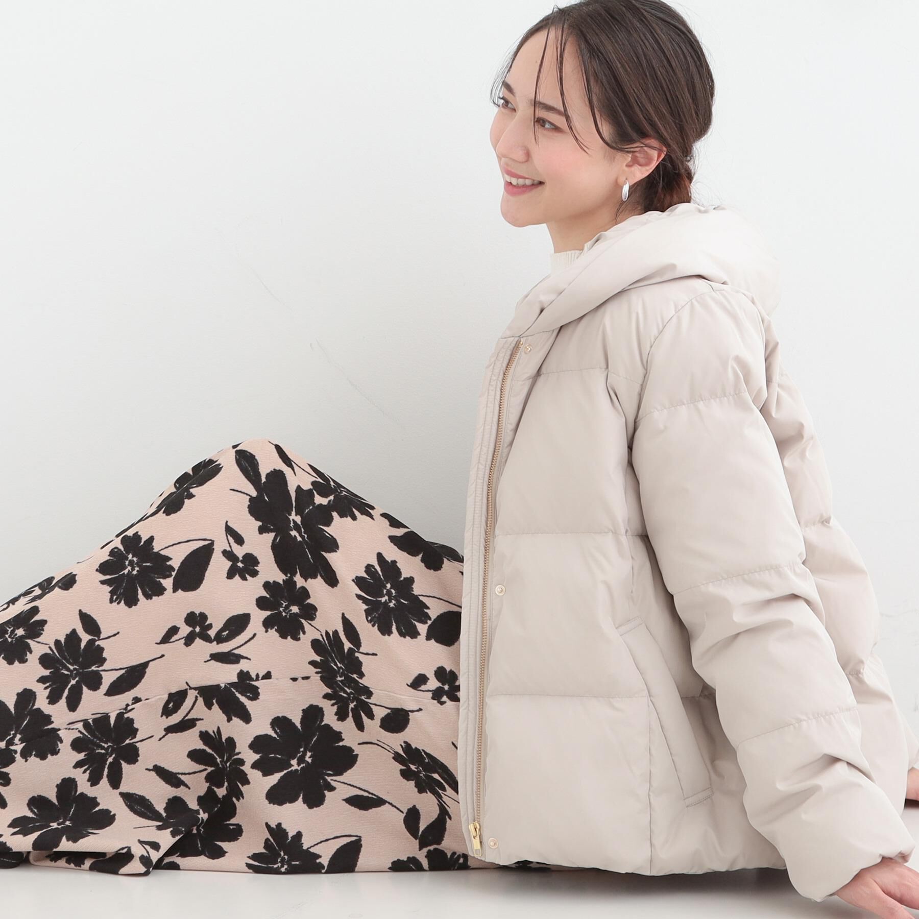 SHOO･LA･RUE「【撥水/洗える】ショートフーディーダウン」|ダウン|