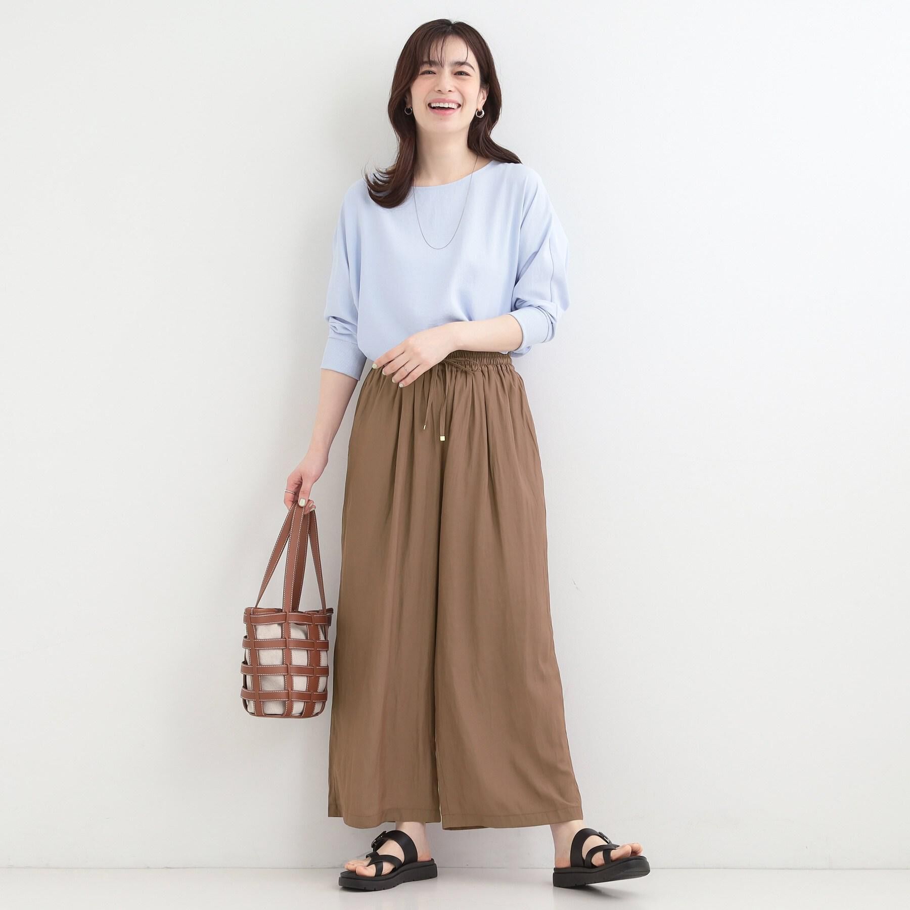 SHOO･LA･RUE「【着丈選べる/体型カバー/洗濯機可】さらさらとろん ドルマンブラウス」|シャツ・ブラウス|