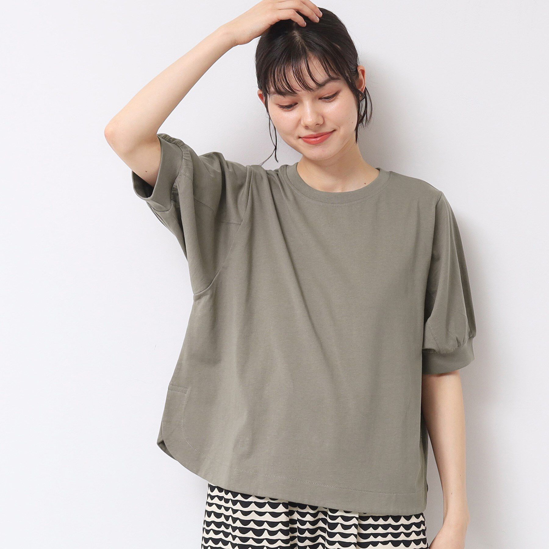 Dessin「【洗える】パフスリーブカットソー（XS～L）」|Tシャツ・カットソー|