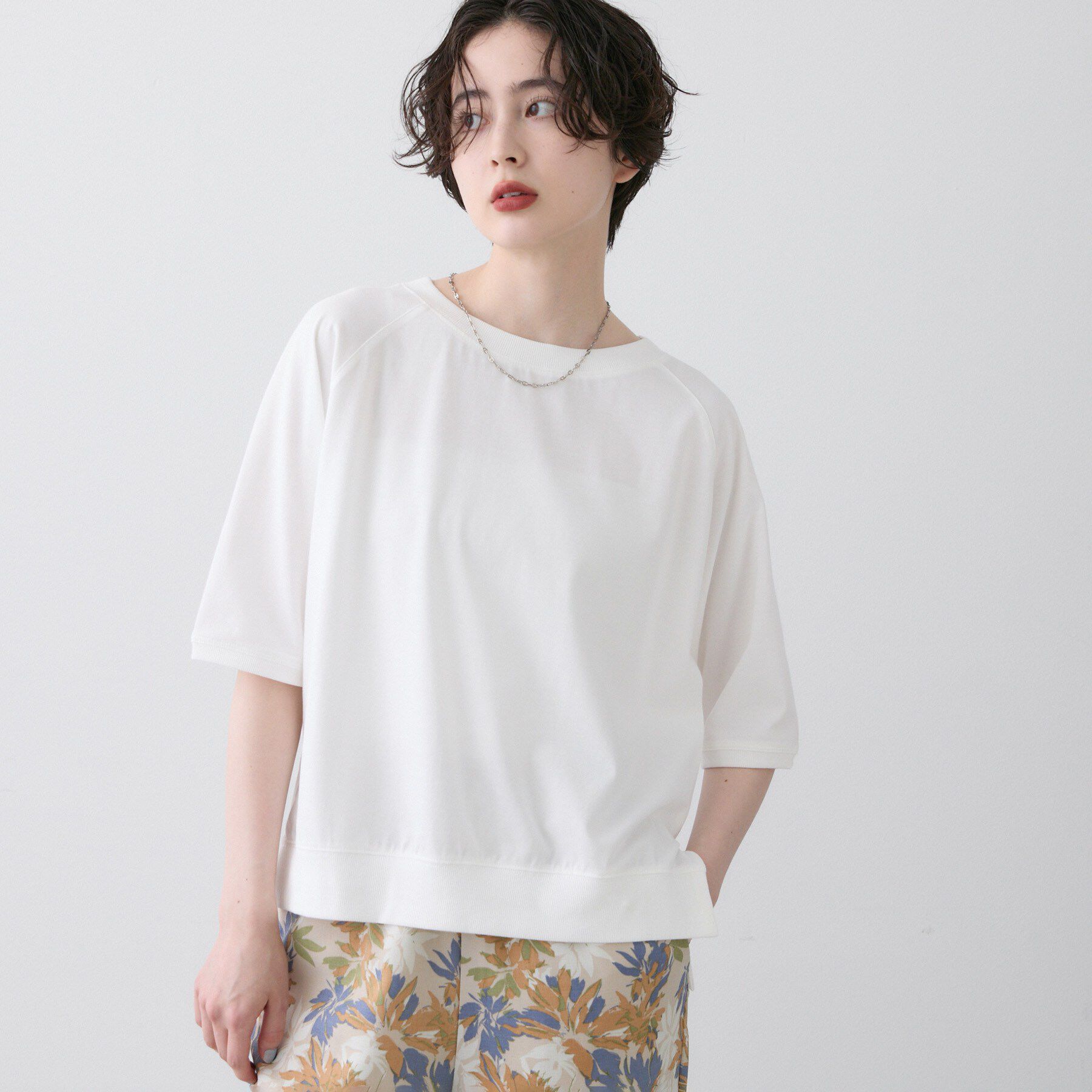 Dessin「【UVカット/接触冷感】フォルムカットソー」|Tシャツ・カットソー|