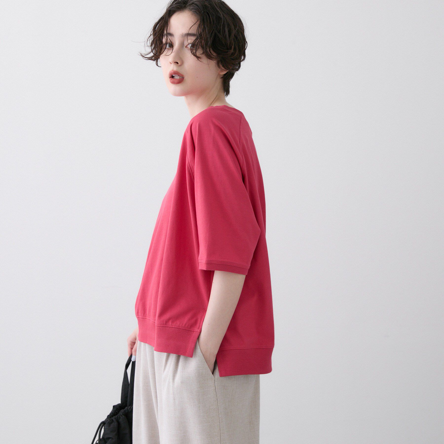 Dessin「【UVカット/接触冷感】フォルムカットソー」|Tシャツ・カットソー|