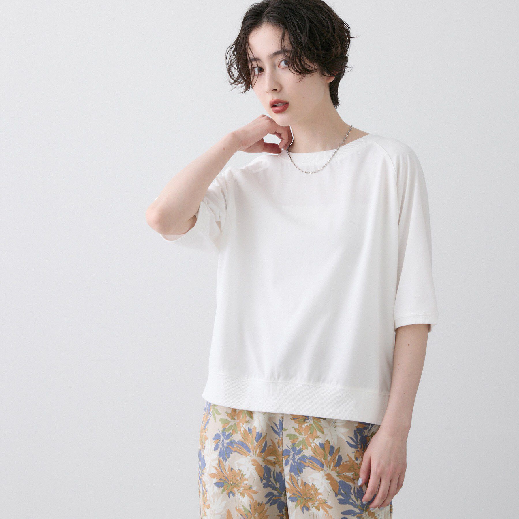 Dessin「【UVカット/接触冷感】フォルムカットソー」|Tシャツ・カットソー|