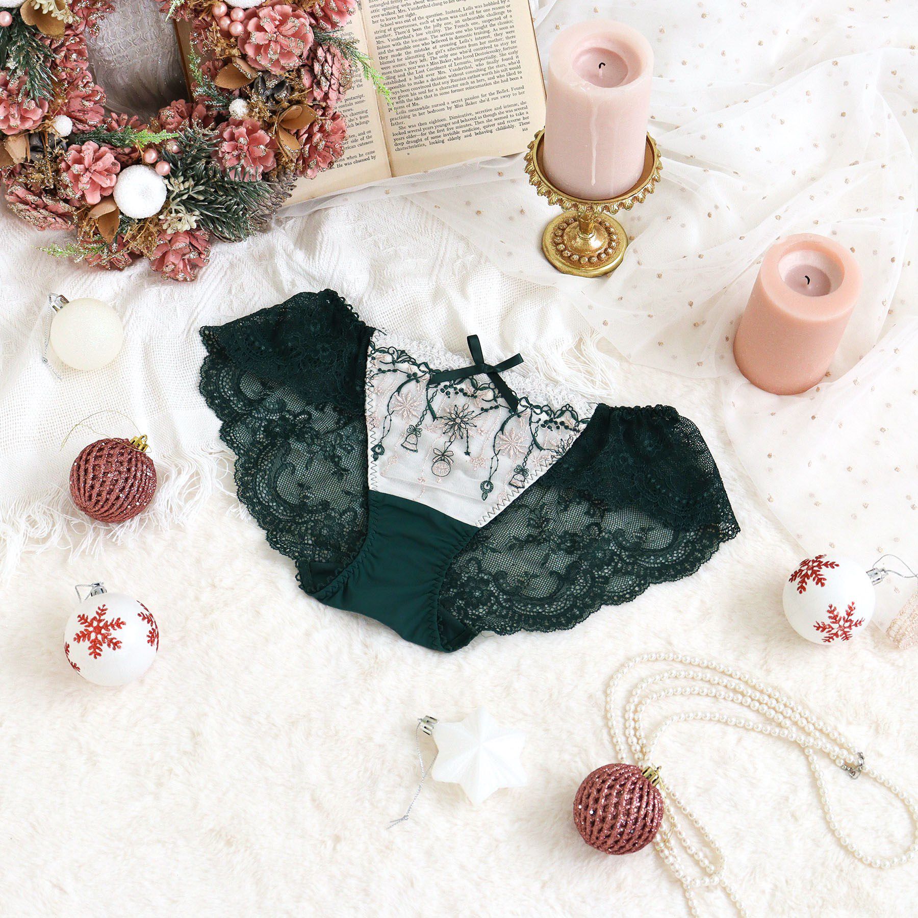 Risa Magli「【ルビー】 レースショーツ」|インナー|グリーン(022)