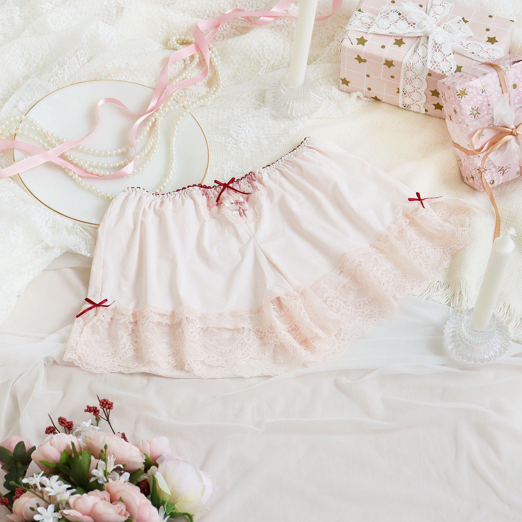 Risa Magli「フローチェ タップパンツ」|インナー|ピンク(071)