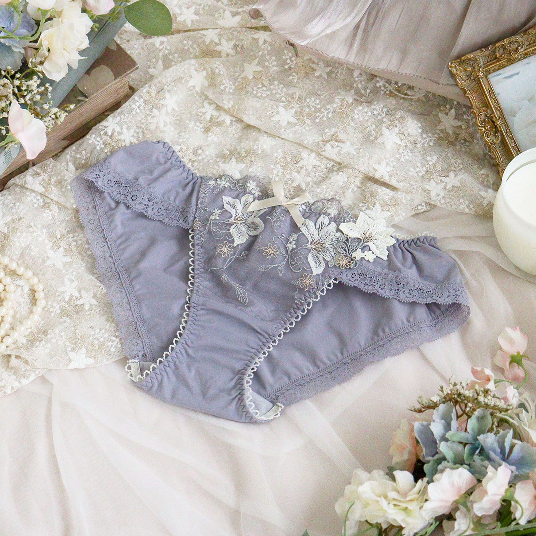 Risa Magli「フルーリ ノーマルショーツ」|インナー|グレー(012)