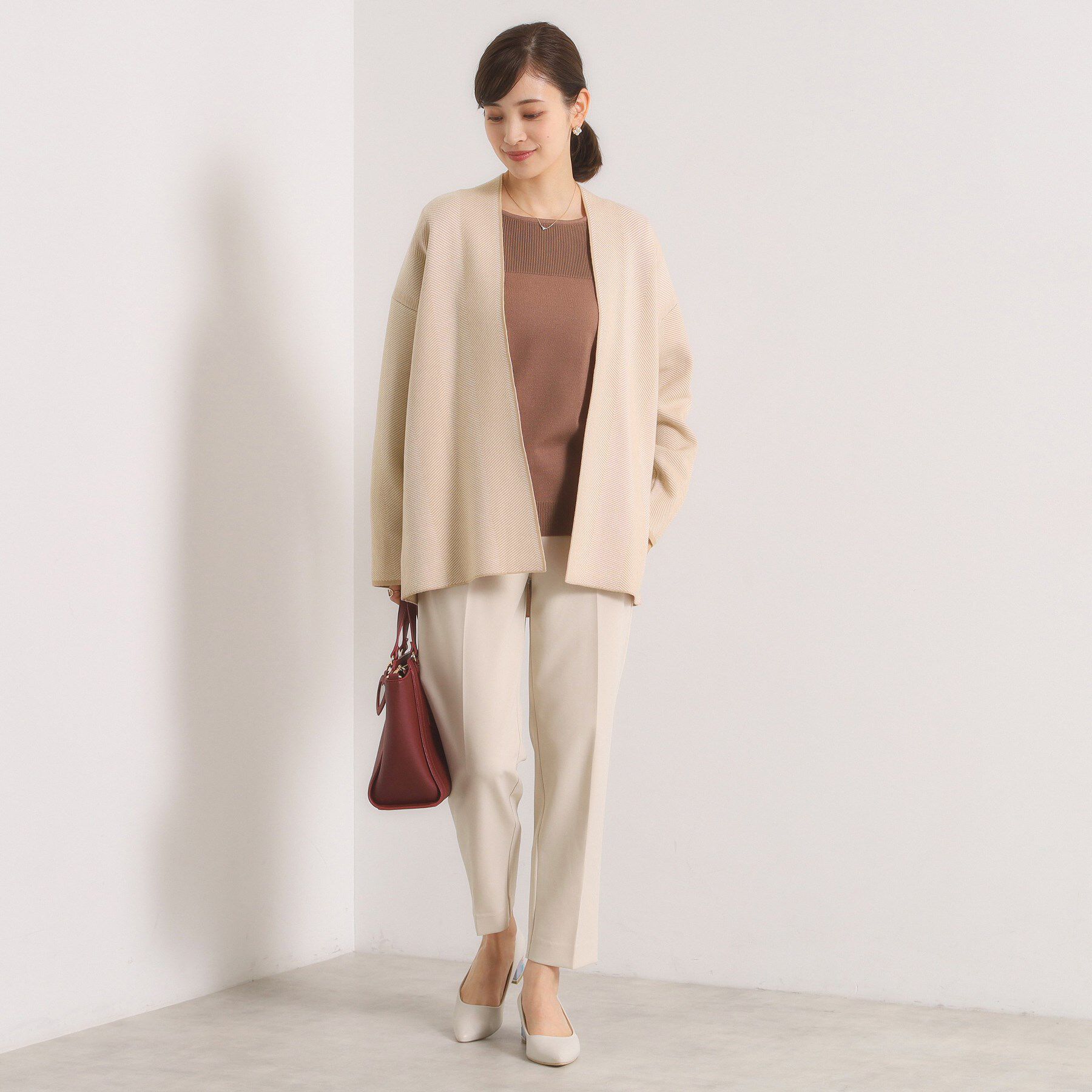 ITS&rsquo;DEMO「【手洗い可】Wジャカードコーディガン」|カーディガン|