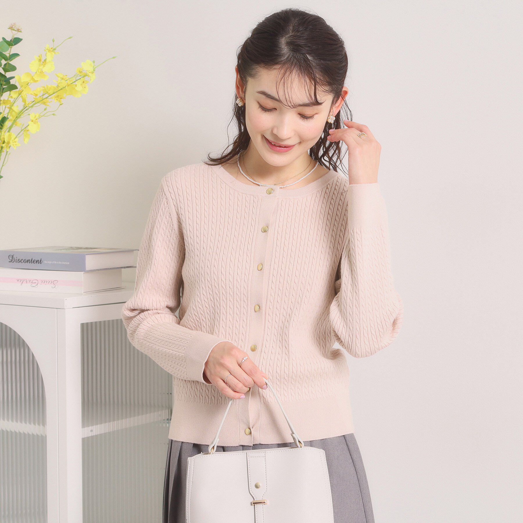 ITS&rsquo;DEMO「【手洗い可】ミニケーブルニットカーディガン」|カーディガン|