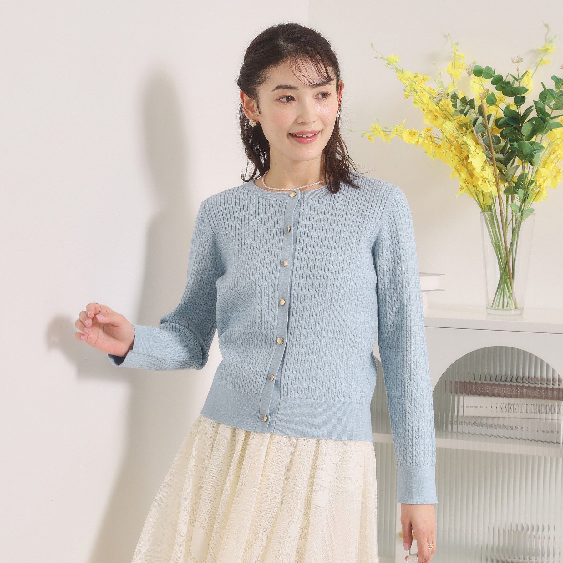 ITS&rsquo;DEMO「【手洗い可】ミニケーブルニットカーディガン」|カーディガン|
