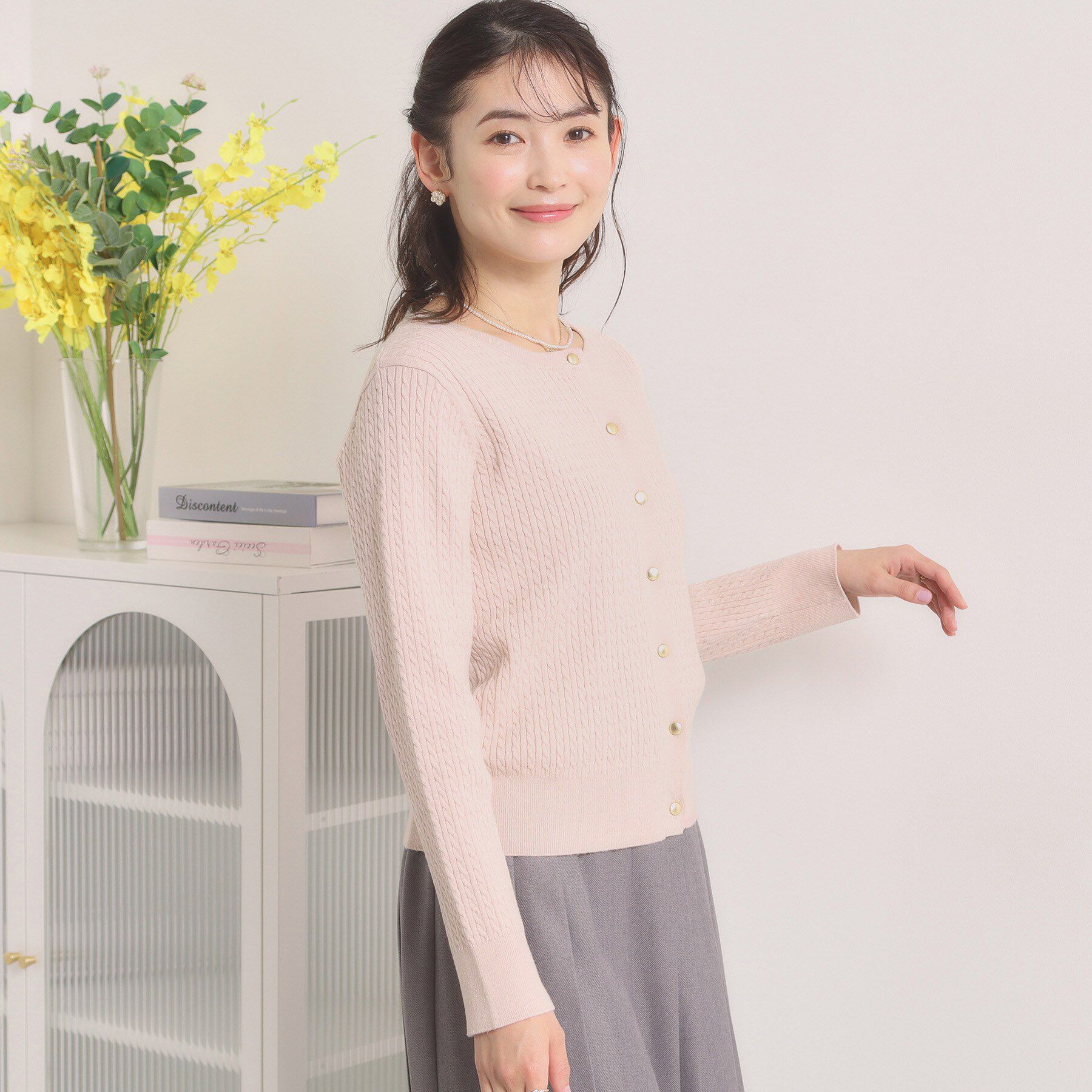 ITS&rsquo;DEMO「【手洗い可】ミニケーブルニットカーディガン」|カーディガン|