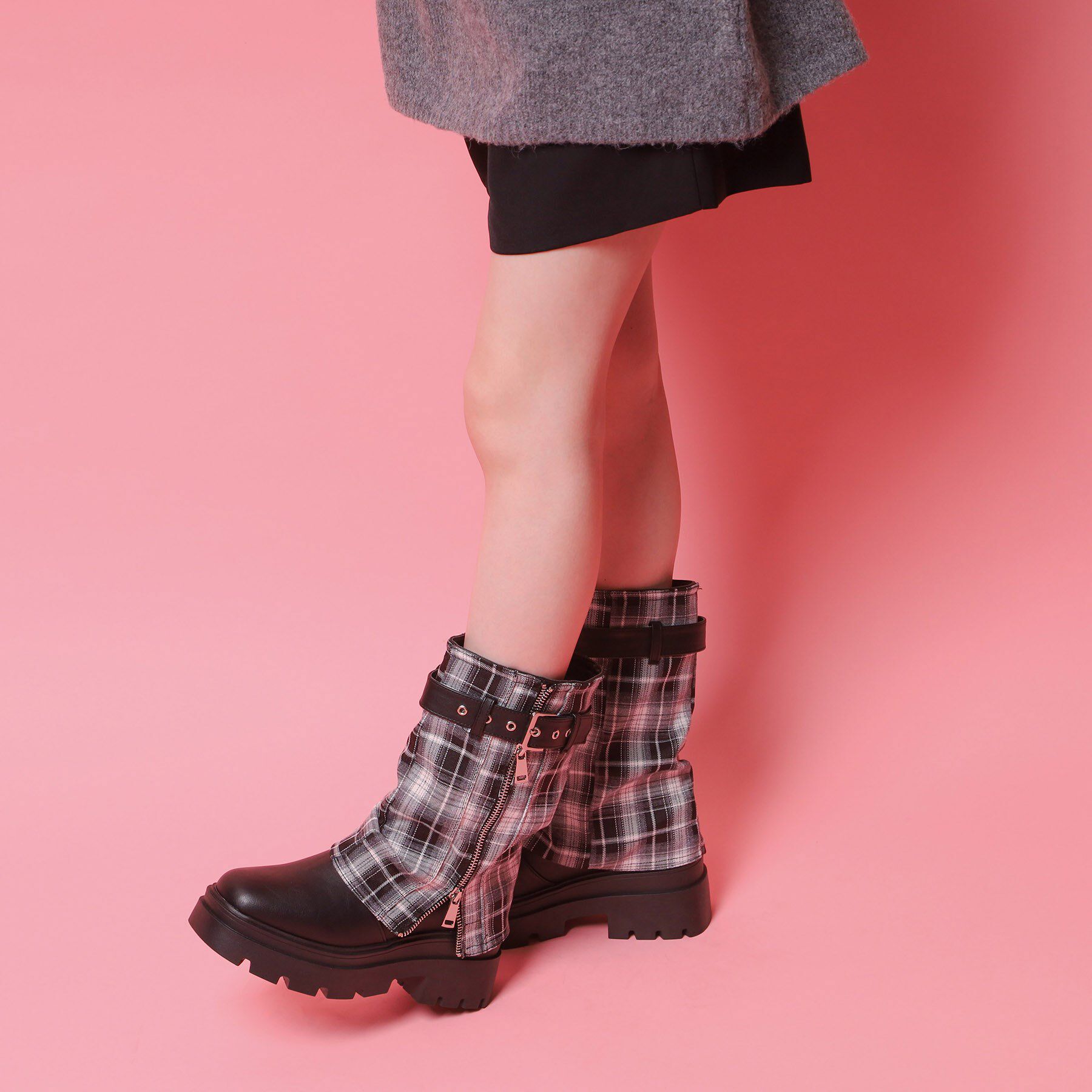 csT&P「ベルト付きカバーブーツ」|ショートブーツ|