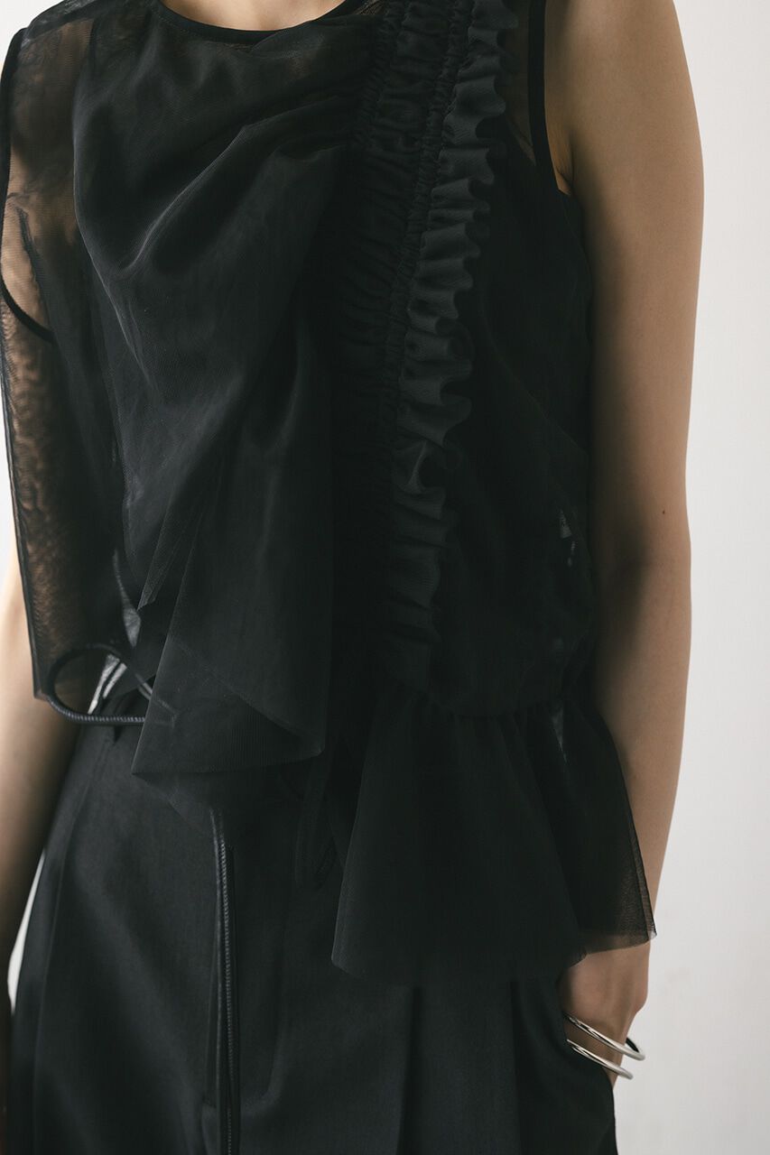 STYLEMIXER「チュールシャーリングトップ」|タンクトップ|