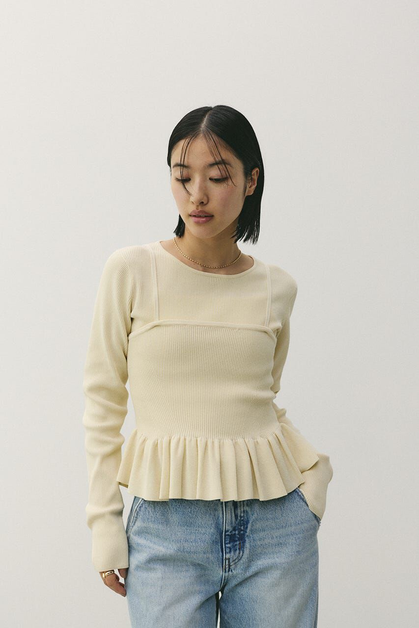 STYLEMIXER「2ピースペプラムドライニット」|ニット・セーター|