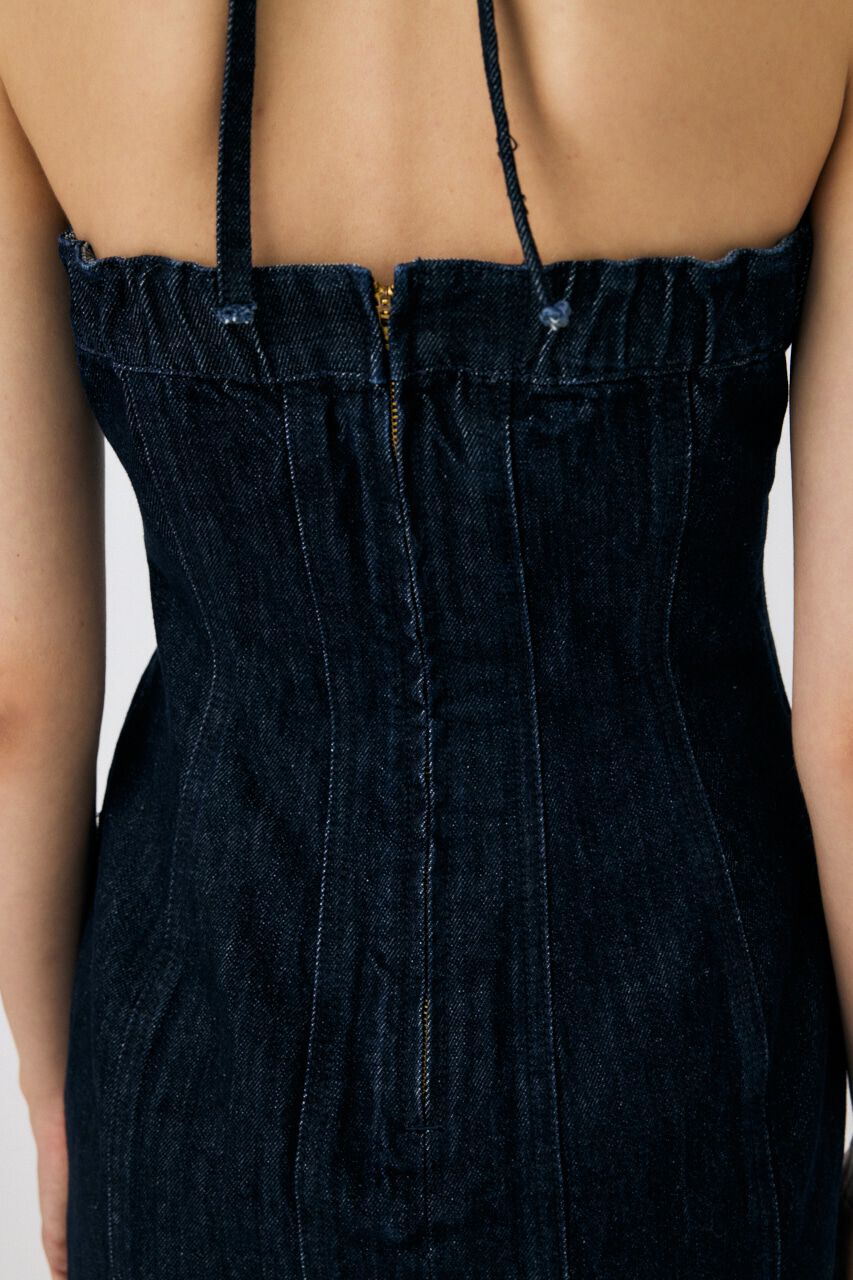 MOUSSY「DENIM BARETOP MINI ワンピース」|ワンピース|