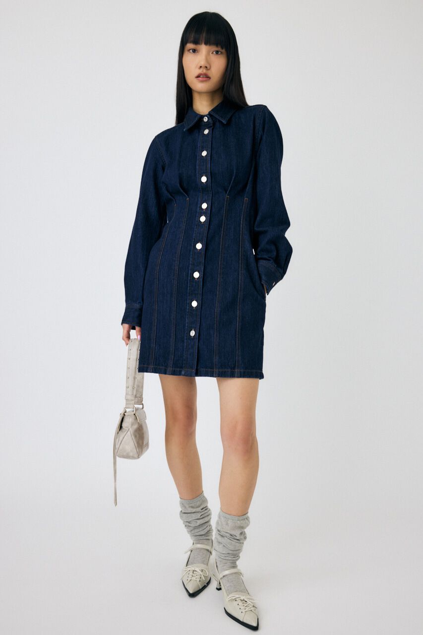 MOUSSY「WAIST TUCK ミニドレス」|ワンピース|One Wash1