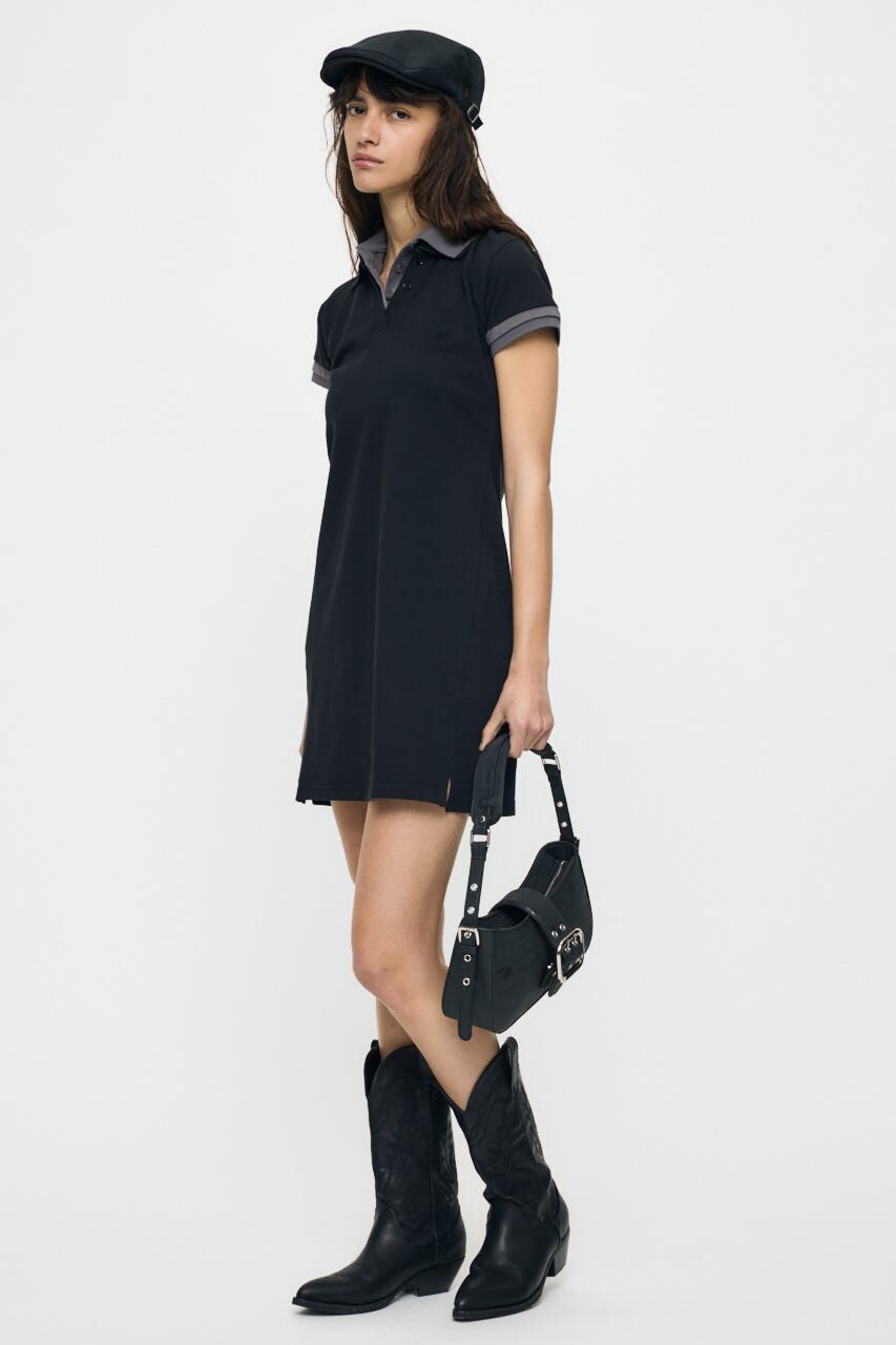 MOUSSY「CONTRAST POLO ドレス」|ワンピース|