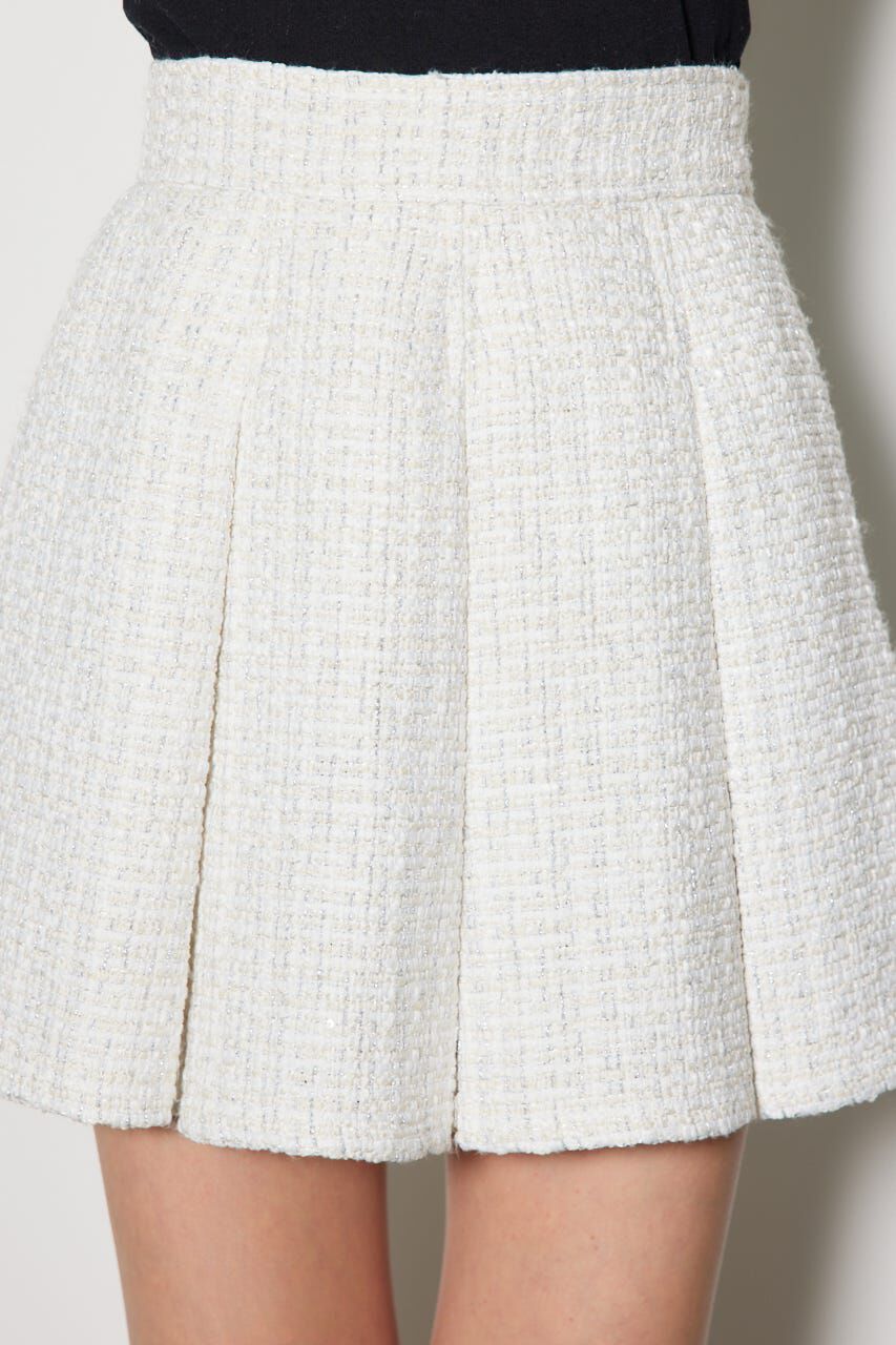 rienda「ハイウエストツイードスコートショートパンツ」|その他|
