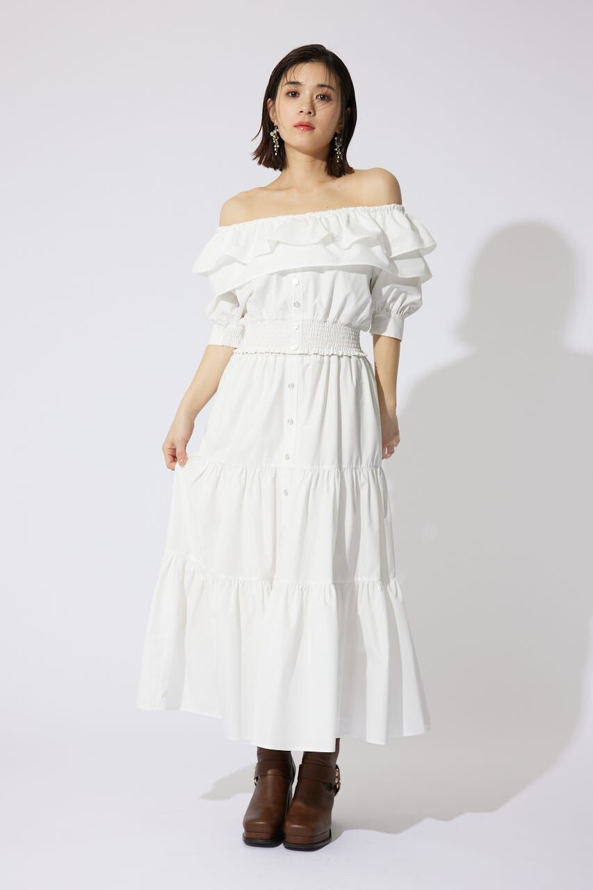 rienda「2WAYオフショルダーショートトップス」|シャツ・ブラウス|