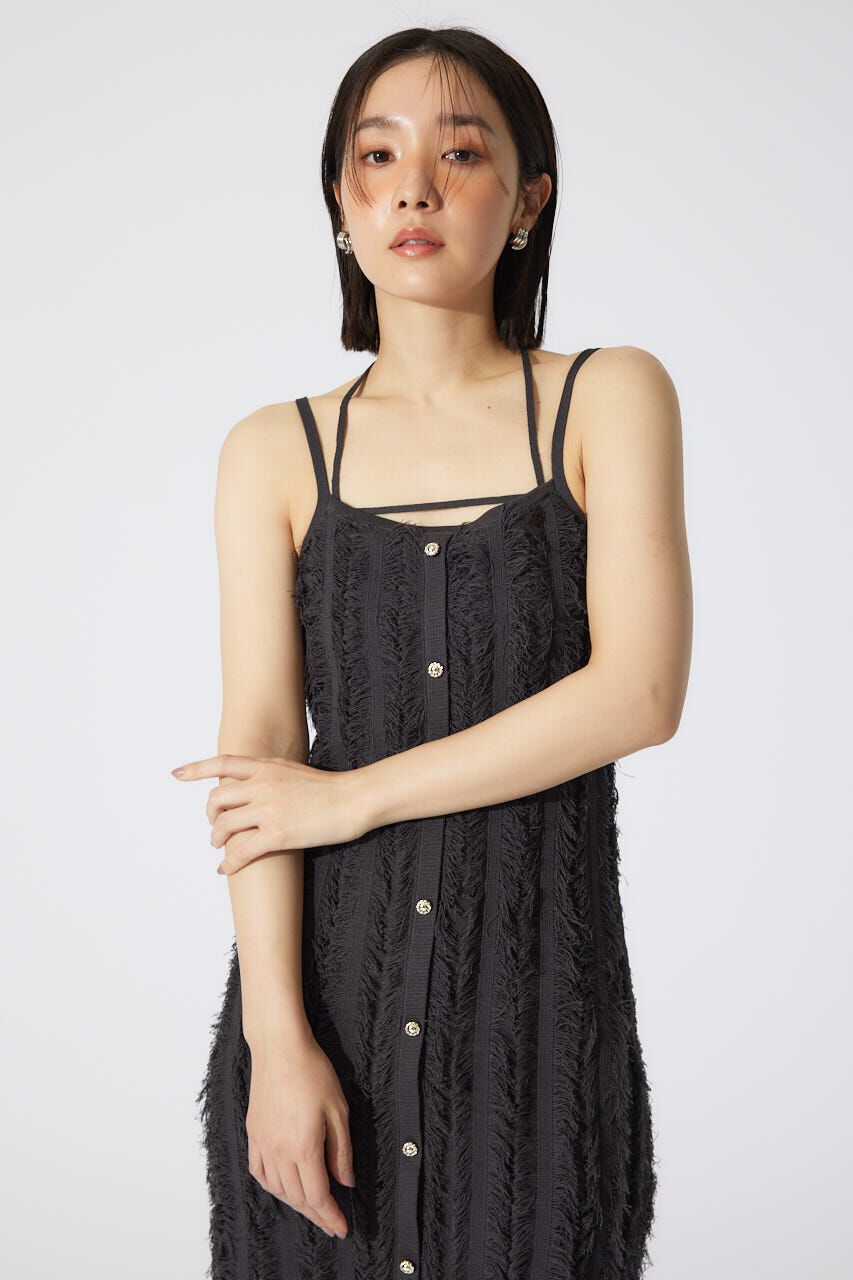 rienda「フリンジタイトニットワンピース」|ワンピース|