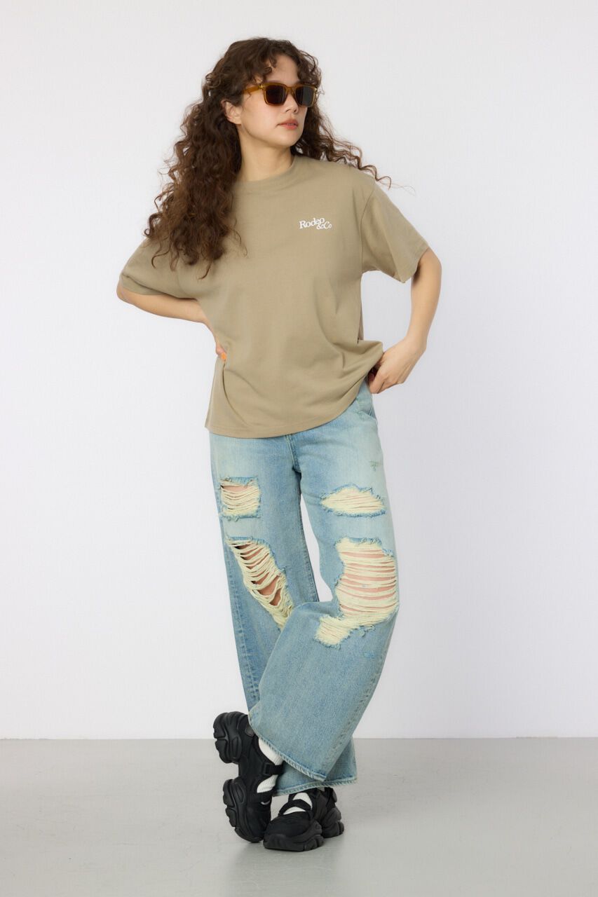 RODEO CROWNS「Flower Logo Embroidery Tシャツ」|Tシャツ・カットソー|