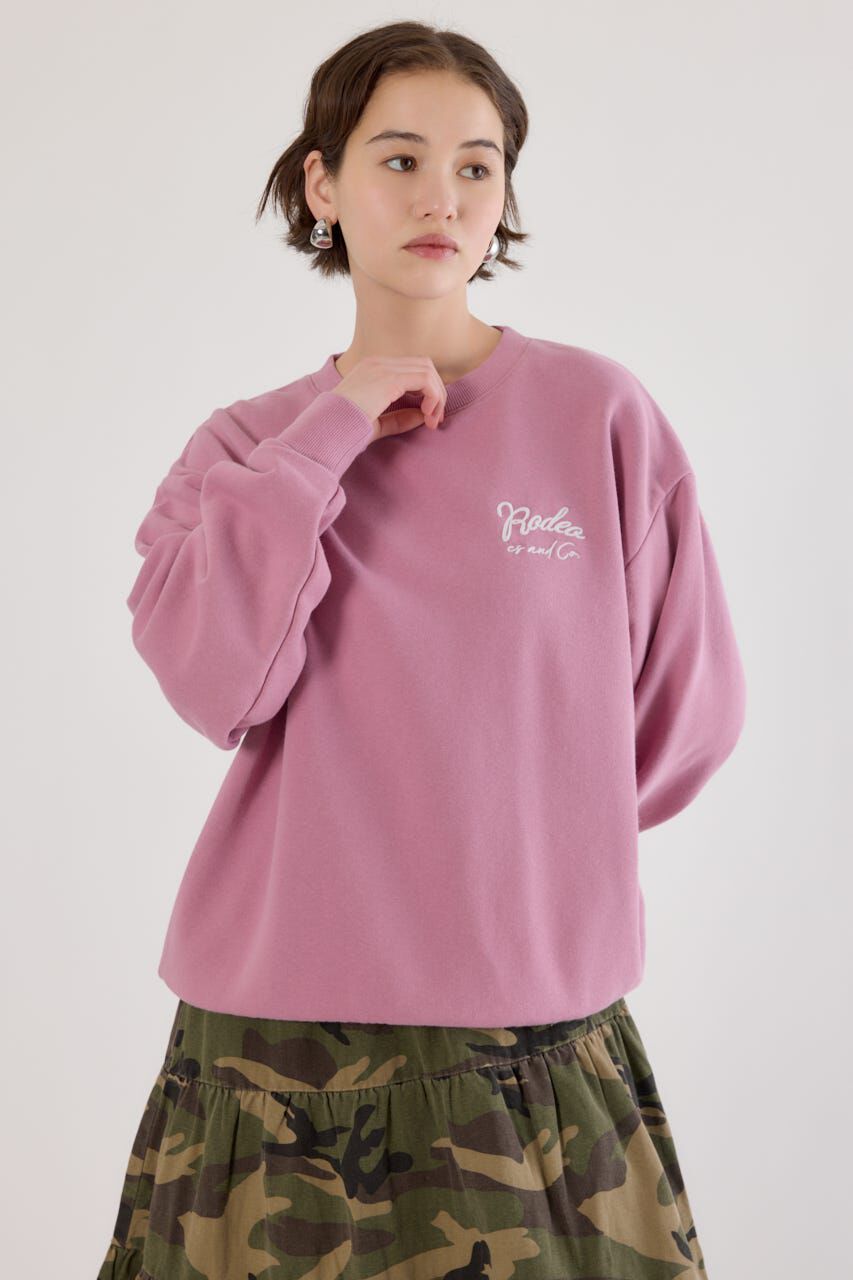 RODEO CROWNS「ロゴデニムパッチスウェットトップス」|パーカー|