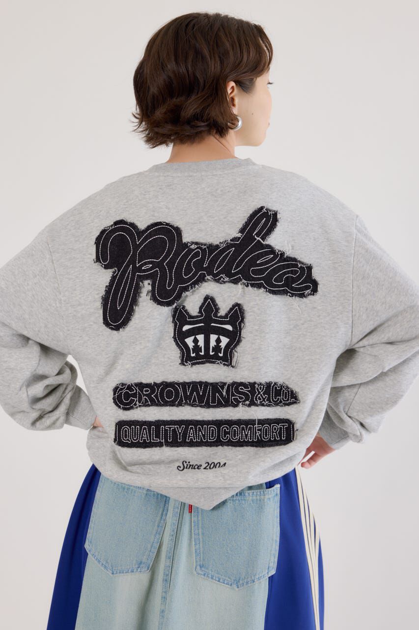 RODEO CROWNS「ロゴデニムパッチスウェットトップス」|パーカー|