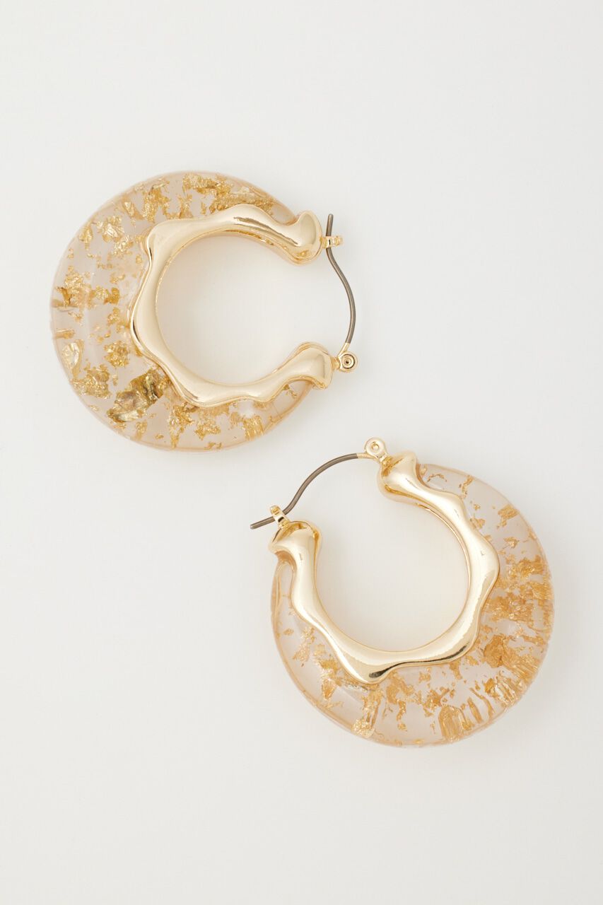 SLY「CLEAR GLITTER  HOOP ピアス」|ピアス|