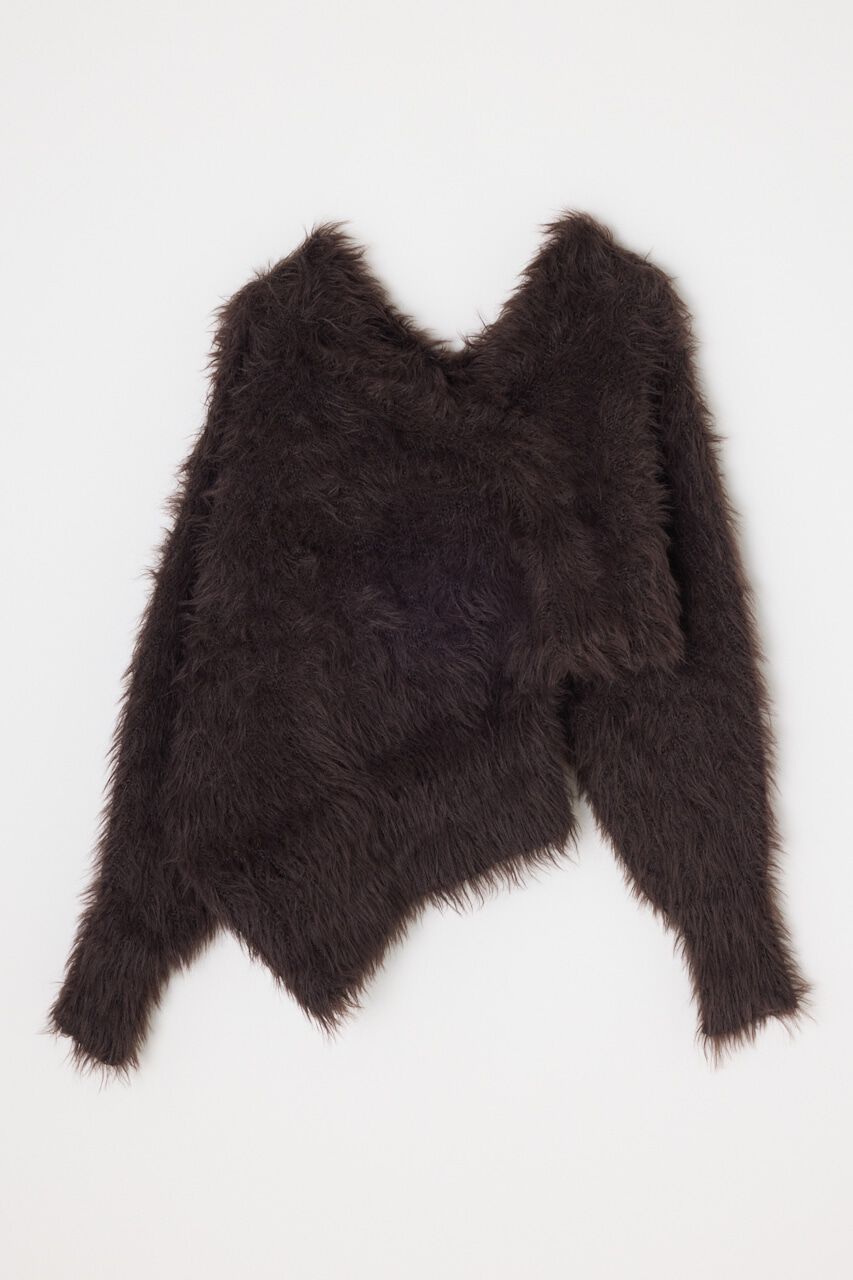 SLY「SLANT NECK MG トップス」|ニット・セーター|BRN