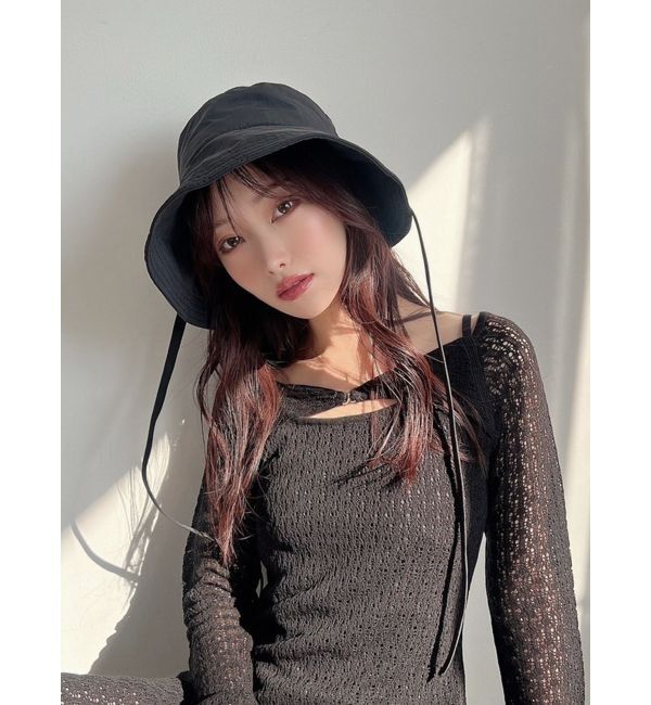 RESEXXY「バックデザインバケットハット」|ハット|ブラック