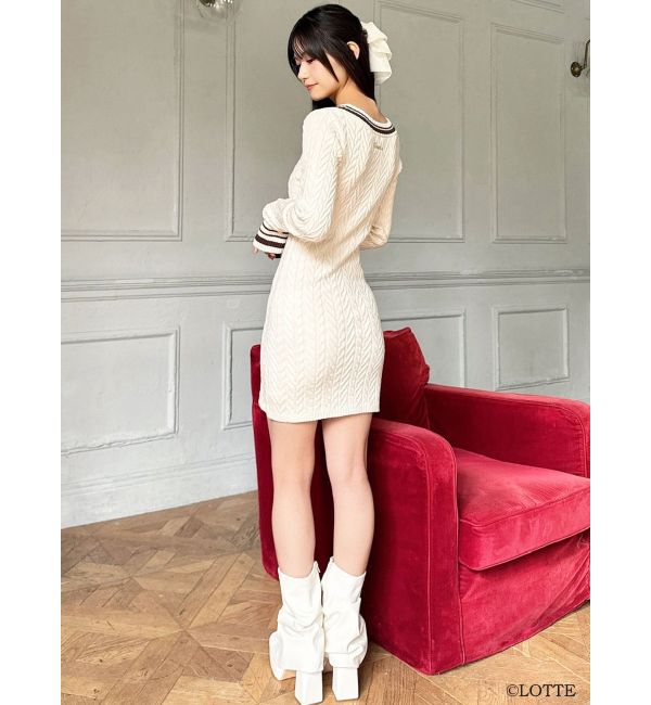 RESEXXY「【Ghana】ケーブルニットミニワンピース」|ワンピース|