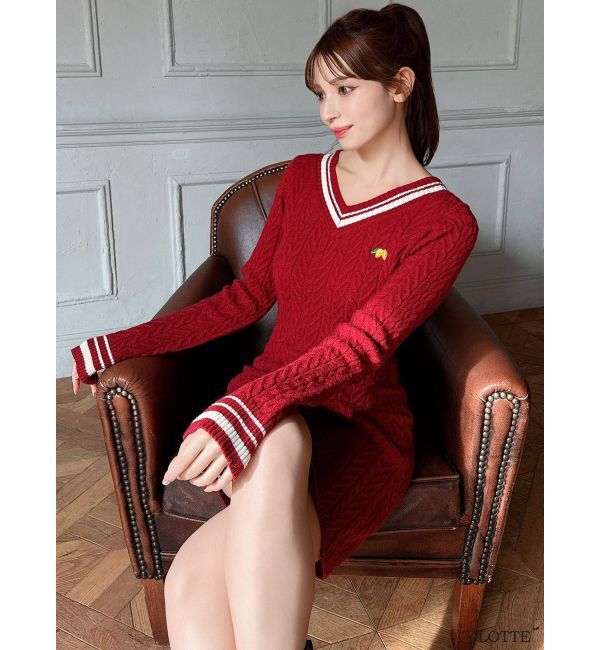 RESEXXY「【Ghana】ケーブルニットミニワンピース」|ワンピース|